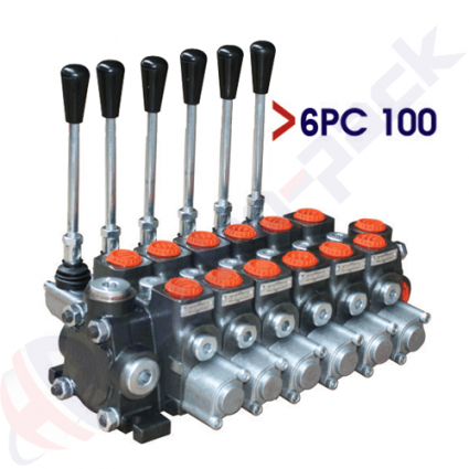 product Τμηματική βαλβίδα ελέγχου 100 λίτρων, 6PC100 , έξι καρούλια , G 3/4" , ανοιχτό κεντρικό καρούλι image thumb